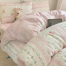 GobekUsa Cartoon Pattern 100% Cotton Bedding Set - Single Double Size Soft Fitted Sheet, Cozy & Breathable