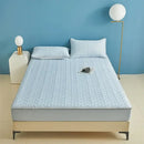 GobekUsa Ice Silky Latex Fitted Sheet Set - Soft Breathable Solid Color Mat