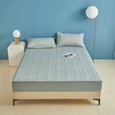 GobekUsa Ice Silky Latex Fitted Sheet Set - Soft Breathable Solid Color Mat