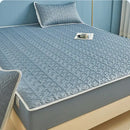 GobekUsa Ice Silky Latex Fitted Sheet Set - Soft Breathable Solid Color Mat