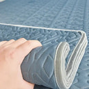 GobekUsa Ice Silky Latex Fitted Sheet Set - Soft Breathable Solid Color Mat