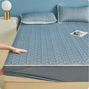 GobekUsa Ice Silky Latex Fitted Sheet Set - Soft Breathable Solid Color Mat