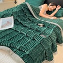 GobekUsa Cozy Faux Rabbit Plush Blanket, Nordic Style, Thick & Warm, Super Soft Nap Shawl