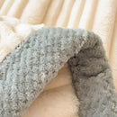 GobekUsa Cozy Faux Rabbit Plush Blanket, Nordic Style, Thick & Warm, Super Soft Nap Shawl