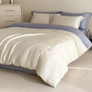 GobekUsa Cotton Embroidery Bedding Set, 4Pcs Duvet Cover Kit for Double Bed