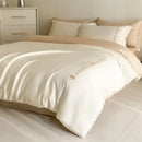 GobekUsa Cotton Embroidery Bedding Set, 4Pcs Duvet Cover Kit for Double Bed