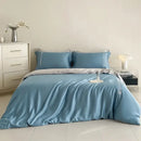 GobekUsa Cotton Embroidery Bedding Set, 4Pcs Duvet Cover Kit for Double Bed