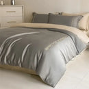 GobekUsa Cotton Embroidery Bedding Set, 4Pcs Duvet Cover Kit for Double Bed