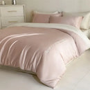 GobekUsa Cotton Embroidery Bedding Set, 4Pcs Duvet Cover Kit for Double Bed