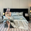 GobekUsa Ice Silk Summer Quilt - High-End Cooling Blanket for Single Double Bed