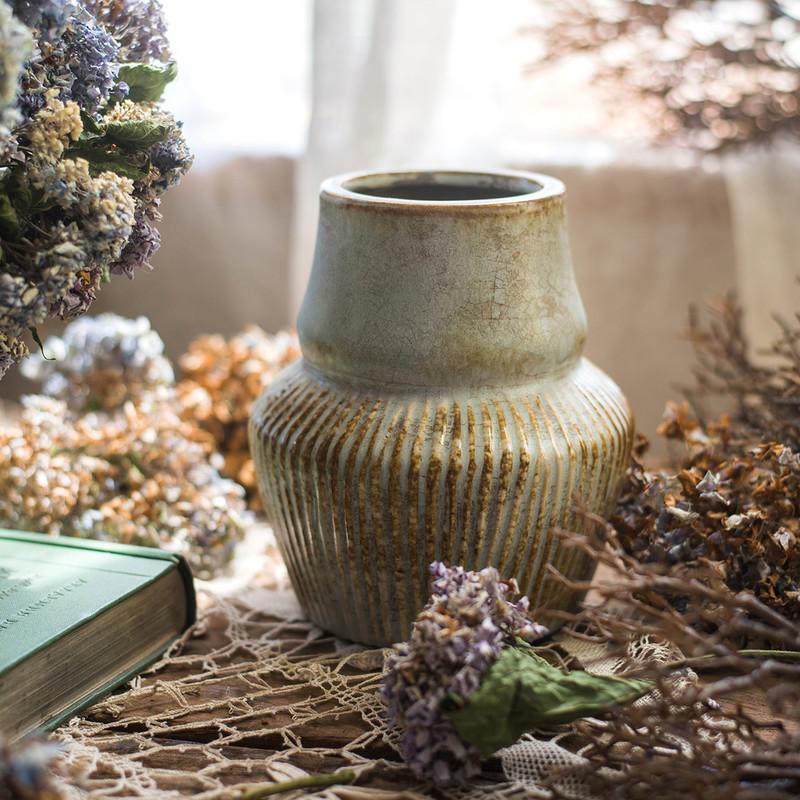 Light Blue Underglazed Ceramic Vase