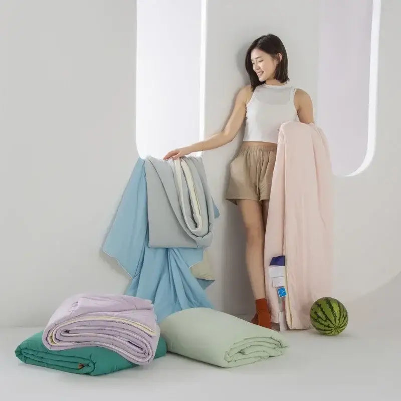 GobekUsa Cooling Fabric Double-Sided Summer Blanket - Light Cooled Comforter, photo 2 of 11