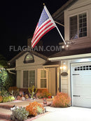 8' Non Tangle Outrigger Aluminum Flagpole Kit - Light Commercial Use by Flagman of America