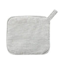 Light gray cotton linen coaster set with handle for dining room by Decorbites