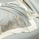 GobekUsa Eucalyptus Lyocell Soft Silky Cool Bedding Set with Leaves Embroidery