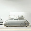 GobekUsa Eucalyptus Lyocell Soft Silky Cool Bedding Set with Leaves Embroidery