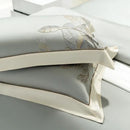 GobekUsa Eucalyptus Lyocell Soft Silky Cool Bedding Set with Leaves Embroidery