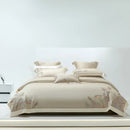 GobekUsa Eucalyptus Lyocell Soft Silky Cool Bedding Set with Leaves Embroidery