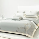 GobekUsa Eucalyptus Lyocell Soft Silky Cool Bedding Set with Leaves Embroidery