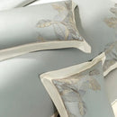 GobekUsa Eucalyptus Lyocell Soft Silky Cool Bedding Set with Leaves Embroidery