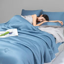 GobekUsa Cool Ice Silk Summer Quilt Set for Single Double Beds