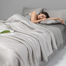 GobekUsa Cool Ice Silk Summer Quilt Set for Single Double Beds