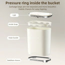 Light luxury bathroom trash can cream sensor waste bin kitchen by Decorbites