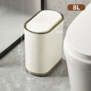 Light luxury bathroom trash can cream sensor waste bin kitchen by Decorbites