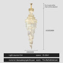GobekUsa Light Luxury Rotating Crystal Chandelier for Villa Living Room