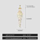 GobekUsa Light Luxury Rotating Crystal Chandelier for Villa Living Room