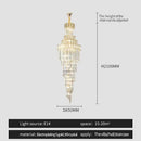 GobekUsa Light Luxury Rotating Crystal Chandelier for Villa Living Room