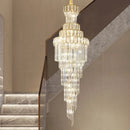 GobekUsa Light Luxury Rotating Crystal Chandelier for Villa Living Room