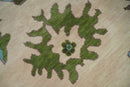 Light Peach, Green and Aqua Hand knotted Traditional Oushak 9x12 wool Area Rug by The Rug Decor