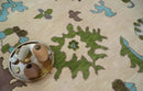 Light Peach, Green and Aqua Hand knotted Traditional Oushak 9x12 wool Area Rug by The Rug Decor