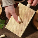 Light wood ridged garganelli board kitchen pasta maker tool by Decorbites