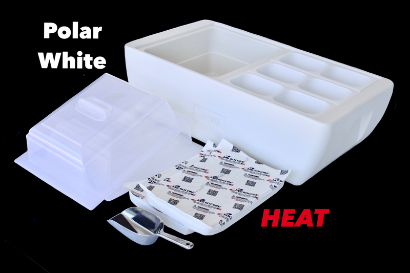 REVO Dubler HEAT | Flameless Chafer and Cooler | Polar White