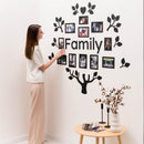 Wooden Led Family Tree - Black Ember