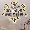Wooden Led Family Tree - Black Ember