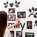 Wooden Led Family Tree - Black Ember