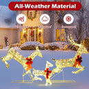 3-Piece Lighted Christmas Reindeer Family with LED Lights and Bows by LJGDeals