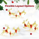 3-Piece Lighted Christmas Reindeer Family with LED Lights and Bows by LJGDeals