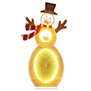 2.6 Feet Lighted Snowman with LED Lights and Metal Stand by LJGDeals