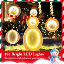 2.6 Feet Lighted Snowman with LED Lights and Metal Stand