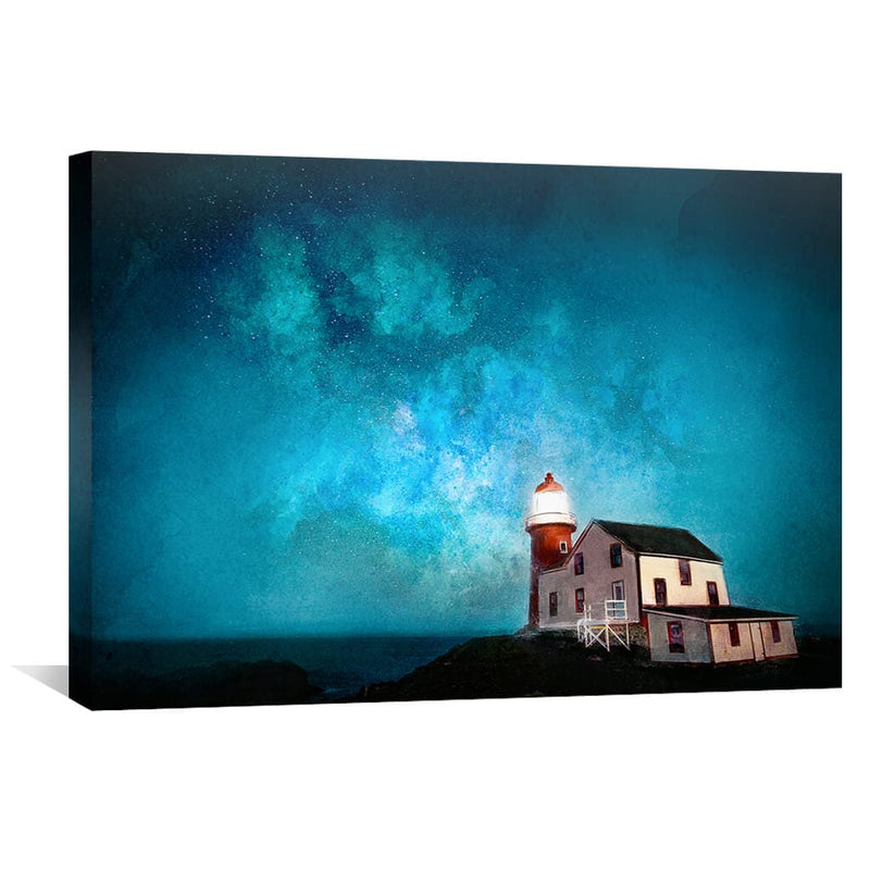 Lighthouse and the Stars Canvas