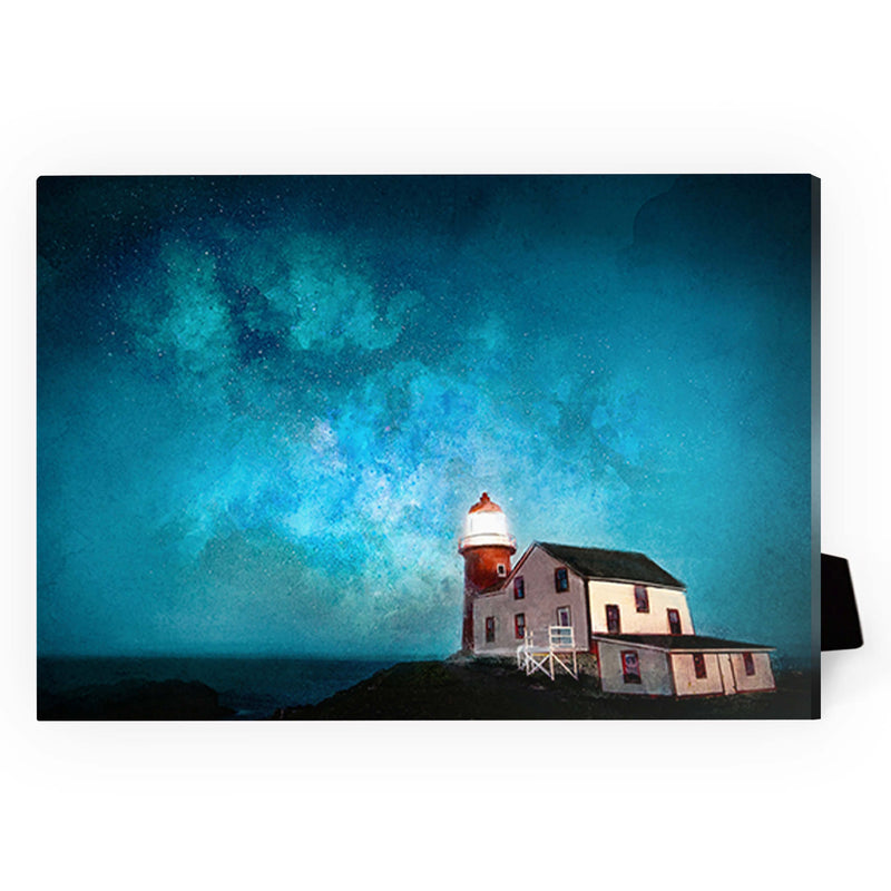 Lighthouse and the Stars Desktop Canvas