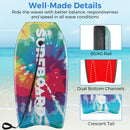 33/37/41 Inches Lightweight Body Board Boogie Board with EPS Core XPE Deck HDPE Bottom Multicolor1