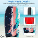 33/37/41 Inches Lightweight Body Board Boogie Board with EPS Core XPE Deck HDPE Bottom Multicolor2 by LJGDeals