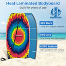 33/37/41 Inches Lightweight Body Board Boogie Board with EPS Core XPE Deck HDPE Bottom Multicolor3 by LJGDeals