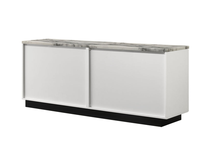 Matilda Cabinet Console Table with White Faux Marble Top, photo 2 of 4