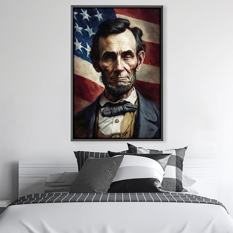 Lincoln and the Flag Canvas